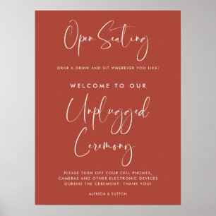 Elegant Terracotta Offene Sitzplätze Unplugged Zer Poster