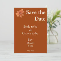 Elegant Terracotta Save the Date - Hochzeit im Her