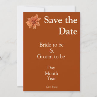 Elegant Terracotta Save the Date - Hochzeit im Her