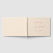Elegant Terracotta Script Wedding Guest Book Gästebuch (Voll)