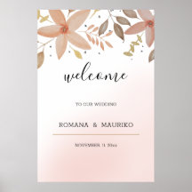 Elegant Terracotta Wasserfarbe Blütenfarben Handge