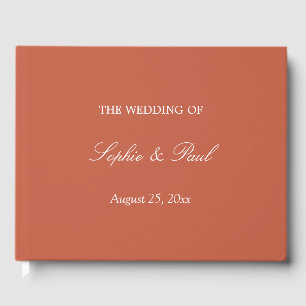 Elegant Terracotta Wedding Guest Book Gästebuch
