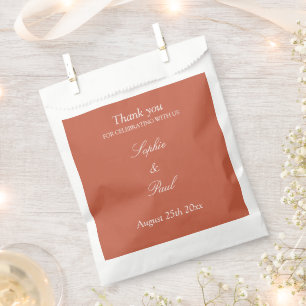 Elegant Terracotta Wedding Vielen Dank für Ihre Un Geschenktütchen