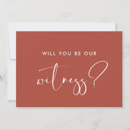 Elegant Terracotta Werden Sie unsere Zeugenausweis Einladung