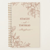 Elegant Terracotta Whimsical Wedding Planer (Vorderseite)