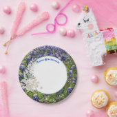 Elegant Texas Bluebonnet Wildblume Paper Plate Pappteller (Party)