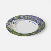 Elegant Texas Bluebonnet Wildblume Paper Plate Pappteller (Schrägansicht)