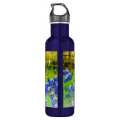 Elegant Texas Bluebonnets Blue Floral Modern Edelstahlflasche (Rückseite)