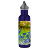 Elegant Texas Bluebonnets Blue Floral Modern Edelstahlflasche (Links)