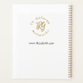 Elegant Texas Bluebonnets Blue Floral Modern Planer (Rückseite)