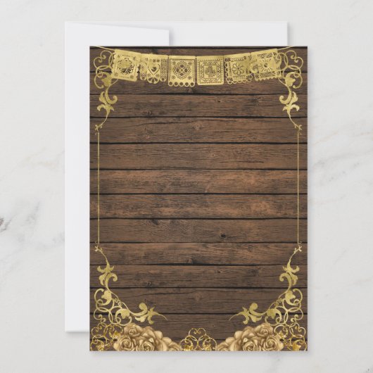 Elegant Texas Cactus Wood Adult Mexikanischer Gebu Einladung (Rückseite)