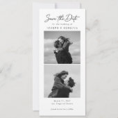Elegant Text and Photo Strip | Bookmark Wedding Save The Date (Vorderseite)