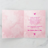 Elegant Text Photo Mother's Day Watercolor Pink Karte (Innenseite)