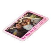 Elegant Text Photo Mother's Day Watercolor Pink Magnet (Linke Seite)