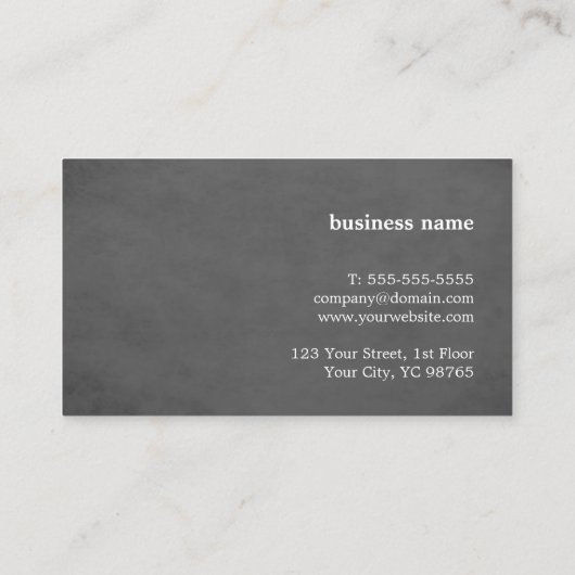 Elegant Texture Gray Monogram Consultant Visitenkarte (Rückseite)