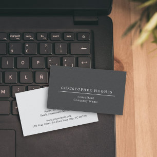 Elegant Texture Gray White Line Anwalt auf dem Rec Visitenkarte