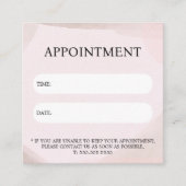 Elegant Texture Pastel Salon Terminkarte (Vorderseite)