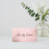 Elegant Texture Pastel Stylish Hair Stylist Visitenkarte (Stehend Vorderseite)