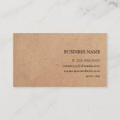 Elegant Texture White Printed Kraft Consultant Visitenkarte (Rückseite)
