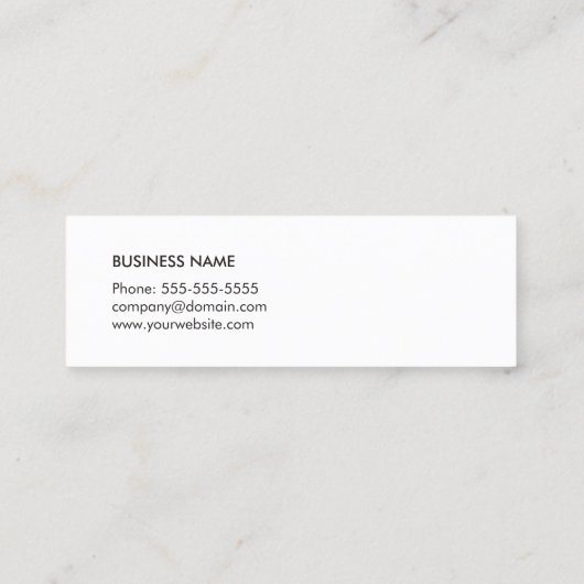 Elegant Texture White Stripe Anwalt Mini Visitenkarte (Rückseite)