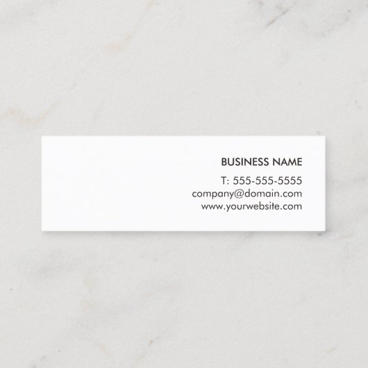 Elegant Texture White Stripe Anwalt Mini Visitenkarte (Rückseite)