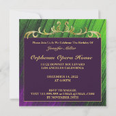 Elegant Textured Birthday Einladung (Rückseite)