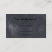 Elegant Textured Gray Watercolor Beruflich Visitenkarte (Rückseite)