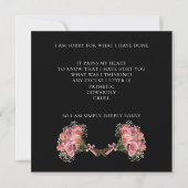 Elegant Textured Minimal Entschuldigung Karte (Vorderseite)