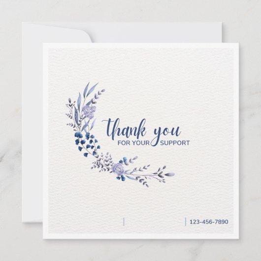 Elegant Thank You Card (Rückseite)