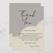 elegant thank you card dankeskarte (Vorne/Hinten)