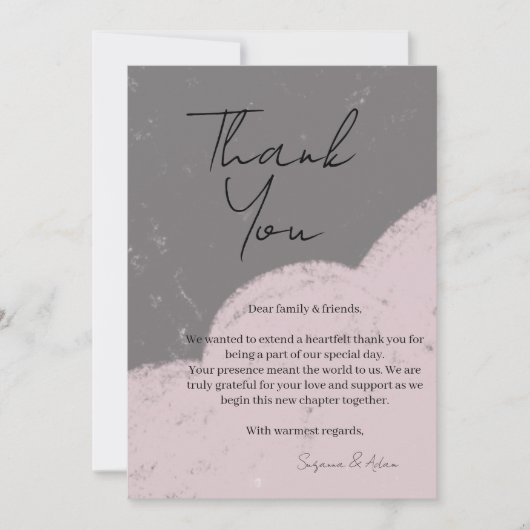 elegant thank you card dankeskarte (Vorderseite)