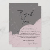 elegant thank you card dankeskarte (Vorne/Hinten)