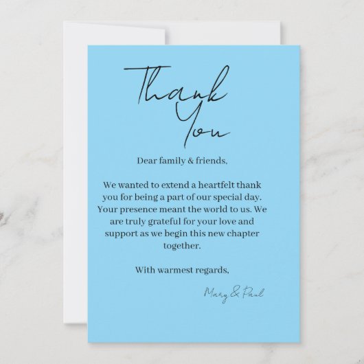 Elegant Thank You Card Dankeskarte (Vorderseite)