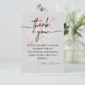 Elegant Thank You Card Dankeskarte (Stehend Vorderseite)