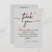 Elegant Thank You Card Dankeskarte (Vorne/Hinten)