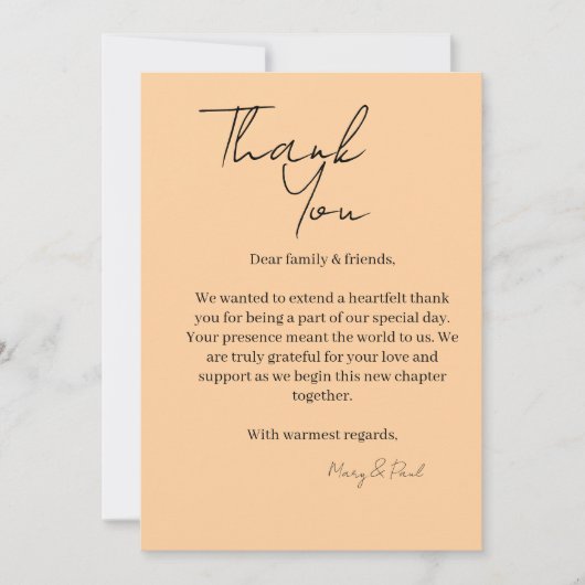 Elegant Thank You Card Dankeskarte (Vorderseite)