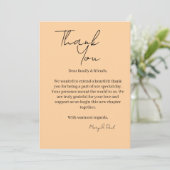 Elegant Thank You Card Dankeskarte (Stehend Vorderseite)