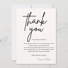 elegant thank you card dankeskarte