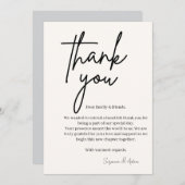 elegant thank you card dankeskarte (Vorne/Hinten)