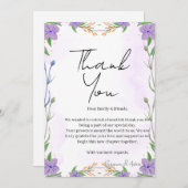elegant thank you card dankeskarte (Vorne/Hinten)