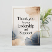 Elegant Thank You Card for Boss Dankeskarte (Stehend Vorderseite)