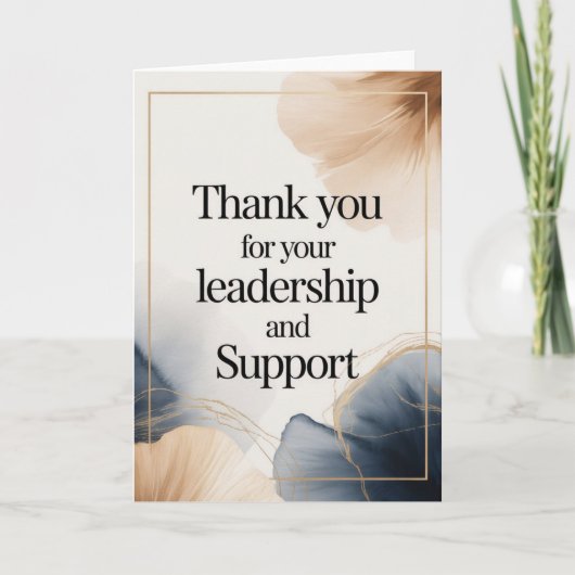 Elegant Thank You Card for Boss Karte (Vorderseite)