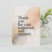 Elegant Thank You Card for Coworker Karte (Stehend Vorderseite)