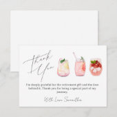 Elegant Thank You Card For Retirement Gifts (Vorne/Hinten)
