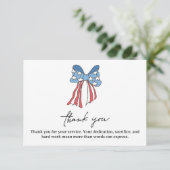 Elegant Thank You For Your Service Card (Stehend Vorderseite)