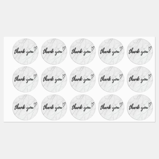 Elegant Thank You Sticker - Small Business Packagi (Blatt)
