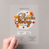Elegant Thanksgiving foliage autumn fall Acryleinladungen (Insitu (Handheld))