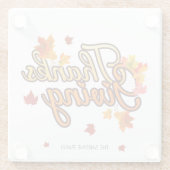 Elegant Thanksgiving foliage autumn fall Glasuntersetzer (Rückseite)