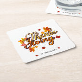 Elegant Thanksgiving foliage autumn fall Rechteckiger Pappuntersetzer (angewinkelt)