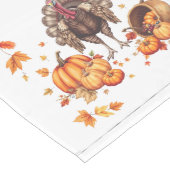 Elegant Thanksgiving "Give Thanks" Table Runner Großer Tischläufer (Ecke)